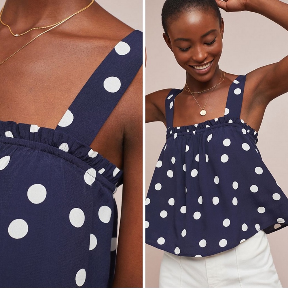 Maeve Polka Dot Swing Top // Anthropologie